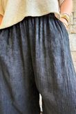 Lalli Damask Classic Tapered Barrel Leg Pant Black